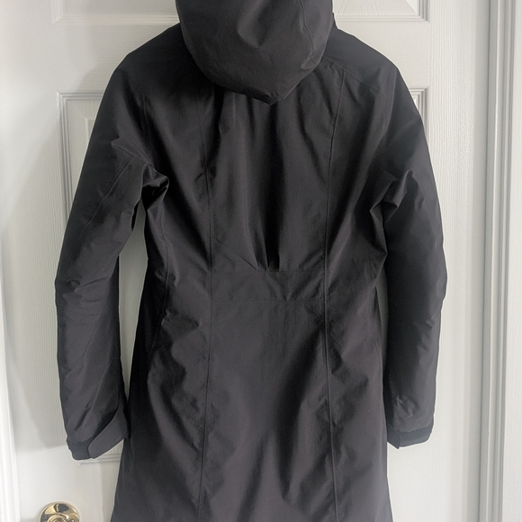 Arc'teryx Windstopper Patera Parka Women's Black Hooded Jacket S. Minor Flaw. - Picture 2 of 4